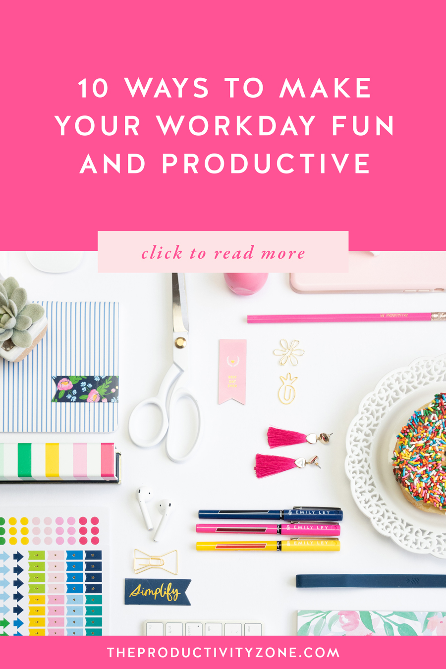 Because some work tasks will (probably always) feel like a job… Check out 10 super simple ways to make your workday fun AND productive on The Productivity Zone!!