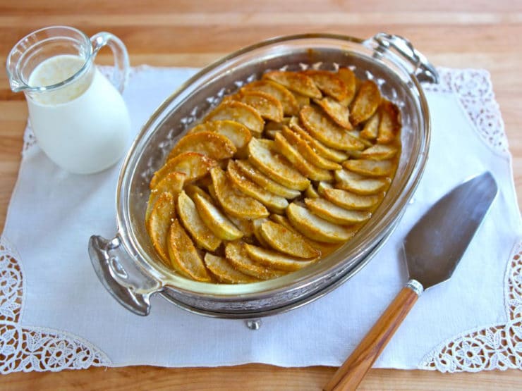 Apple Bread Pudding with Cream Sauce