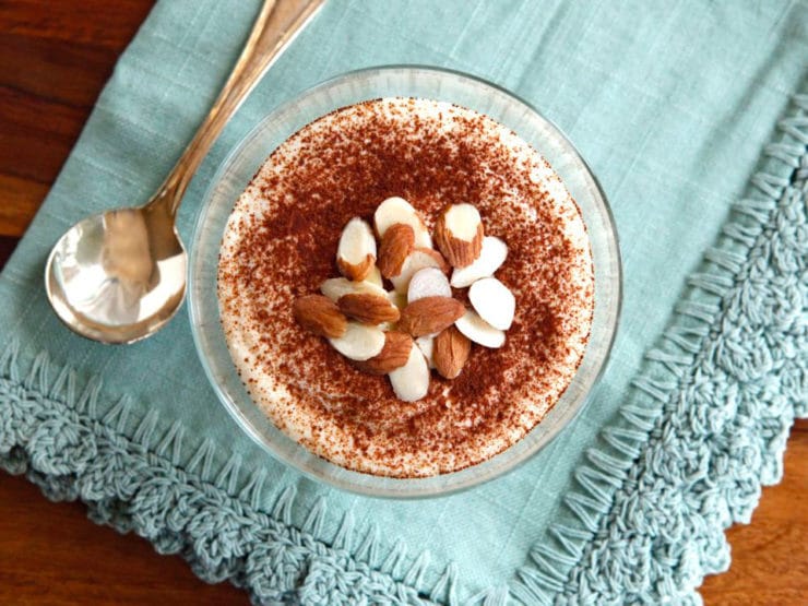 Cheesecake Tiramisu Protein Pudding - Make a healthy low carb dessert with Vi Shake Sweet Cream protein powder. Kosher, Dairy.