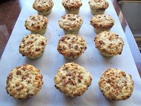 Cupcakes on parchment paper.