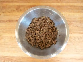 Streusel toppings mixed in a bowl.