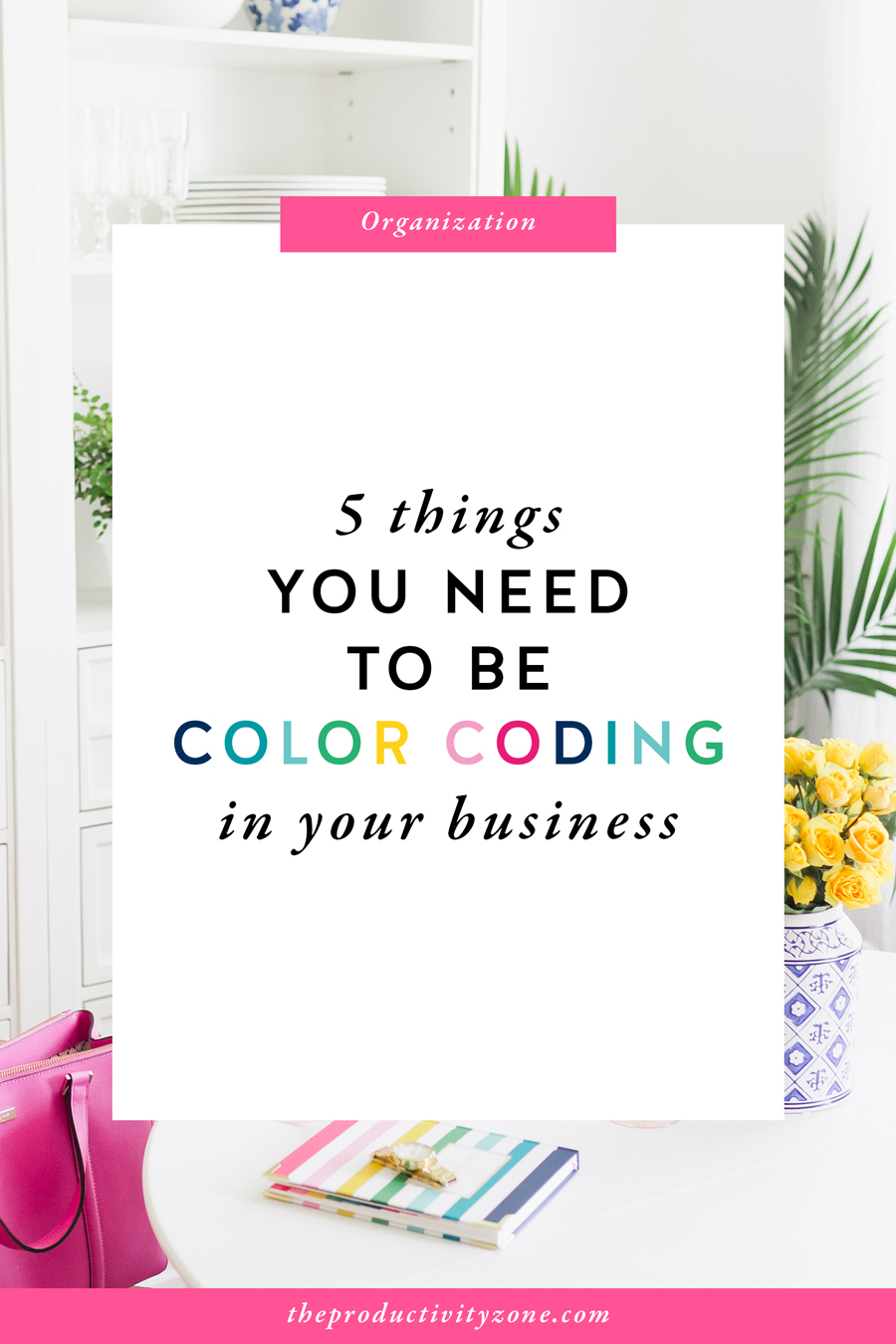 Color coding will help you be a more organized, efficient, and productive business owner. Over on The Productivity Zone, I’m sharing what 5 things you need to be color coding in your business to make your life EASIER!!