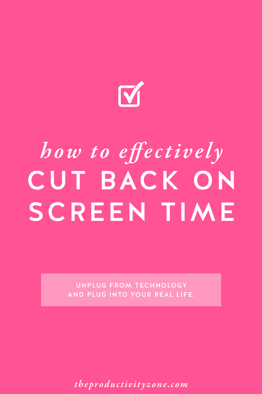 Addicted to technology? It’s time to instill healthier habits and better boundaries when it comes to technology (for yourself and your family). Over on The Productivity Zone, I’m sharing 6 of the most effective ways you can cut back on screen time starting today!!
