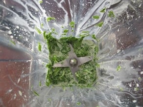 Dressing ingredients in a blender jar.