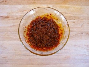 Harissa in a small bowl.