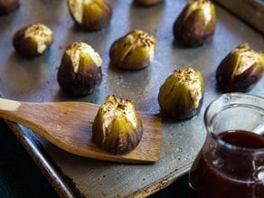 Broiled, stuffed figs.