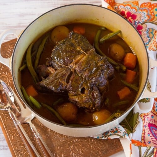 Savory Grass Fed Pot Roast - Easy, Flavorful Recipe for Grass Fed Pot Roast with Turmeric, Onions, Mustard, Garlic & Spices