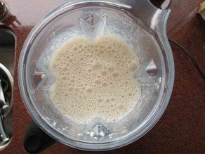 Easy Vegan Eggnog in the blender.