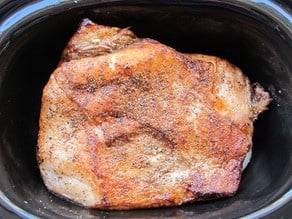 Savory Slow Cooker Brisket - Recipe with Video. Brisket Recipe with Onion, Garlic and Spices Made in the Crock Pot. Kosher for Passover.