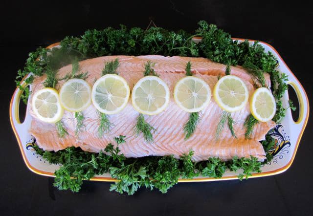 How to Poach Fish Fillets - Learn how to poach whole fish filets in court bouillon. Includes recipe for lemon dijon sauce and herb mayo. Kosher, Dairy, Pareve, Rosh Hashanah.