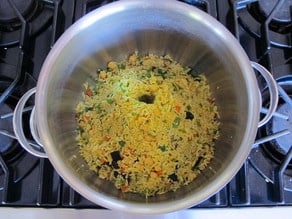 Middle Eastern Roasted Vegetable Rice - A fancy, fabulous vegan entree or side dish.