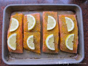 Lemon Turmeric Salmon - A Recipe from Chef Uri Jeremias of Uri Buri Restaurant in Acre, Israel.