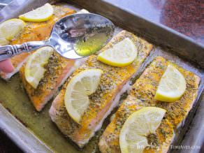 Lemon Turmeric Salmon - A Recipe from Chef Uri Jeremias of Uri Buri Restaurant in Acre, Israel.