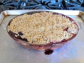 Peach and Blueberry Crisp 5