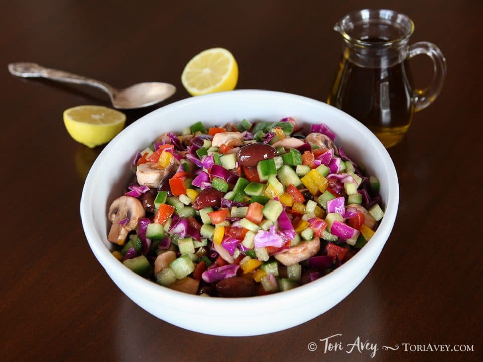 Rainbow Israeli Salad on ToriAvey.com