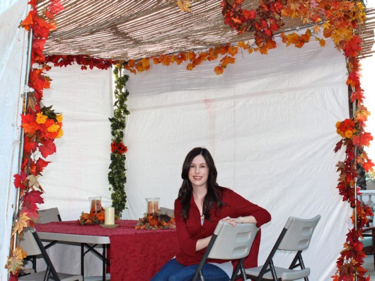 Sukkot 2011 - A glimpse at my family's sukkah, where we enjoy all of our Sukkot meals!