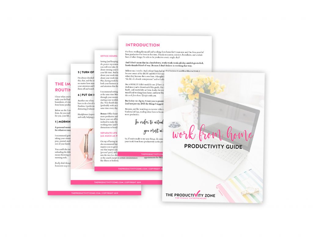Coffee can only do so much. You need REAL ways to feel productive every day. Get the Work From Home Productivity Guide today!!