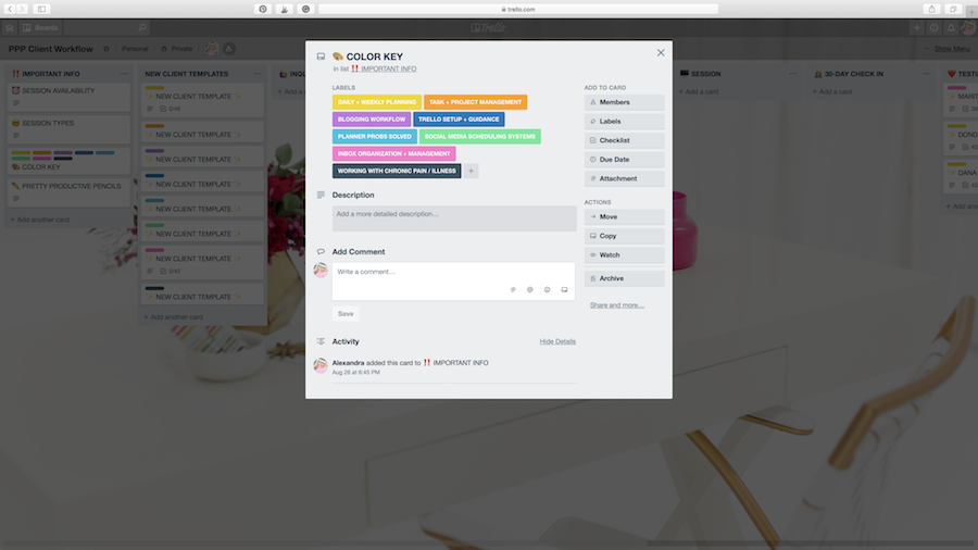 Sharing what 5 things you NEED to be color coding in your business including your Trello boards on The Productivity Zone !! Click through to find out what I think are the 2 easiest things to start with!!