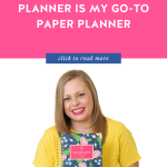 Alexandra of The Productivity Zone showing off a Navy Blooms Daily Simplified Planner