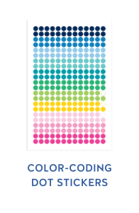 New Happy Stripe Color-Coding Dot Stickers