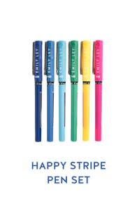 Happy Stripe Pen Set