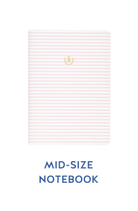 Pink Pinstripe Mid-Size Notebook