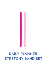 Blush & Raspberry Daily Planner Stretchy Band Set