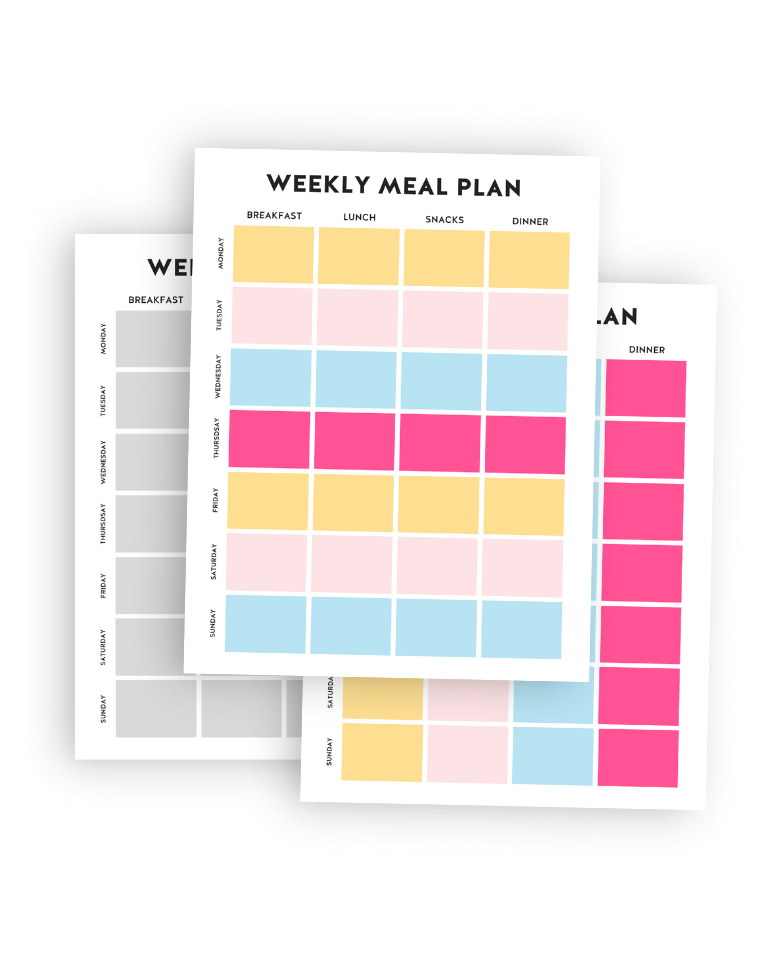 Weekly Meal Plan printable page mockup.